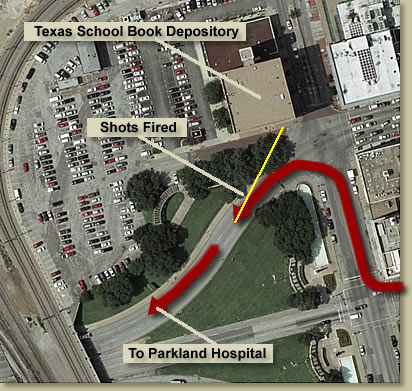 Where Was Jfk Shot Map Jfk Assassination Site